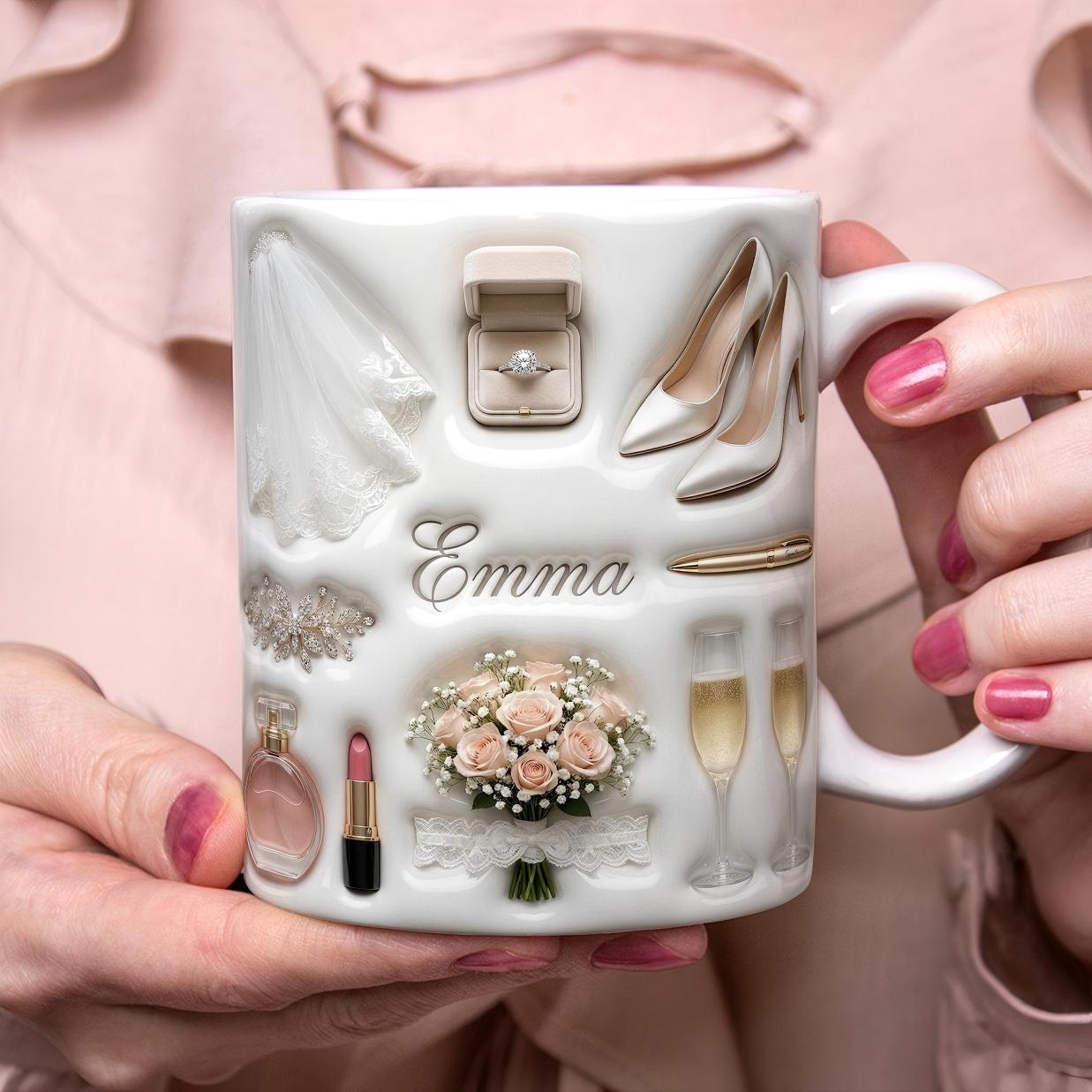 Personalized Custom Name Bride 3D Effect Ceramic Mug