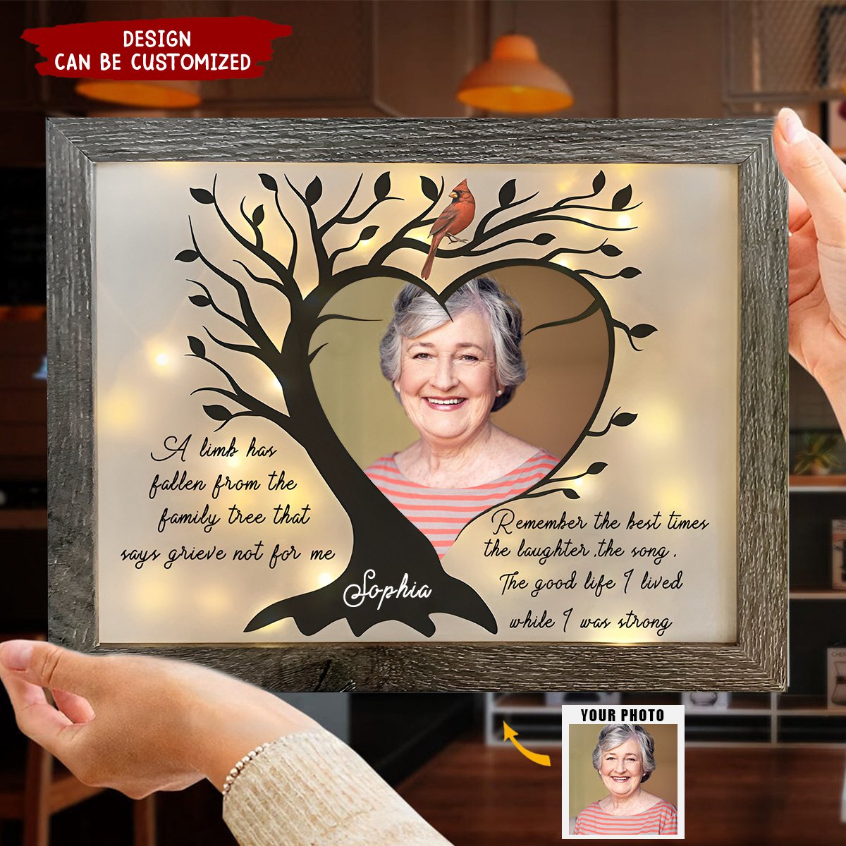 A Limb Has Fallen Personalized Light Up Shadow Box