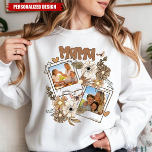 Custom Mama Grandma with Kids Photo Sweatshirt