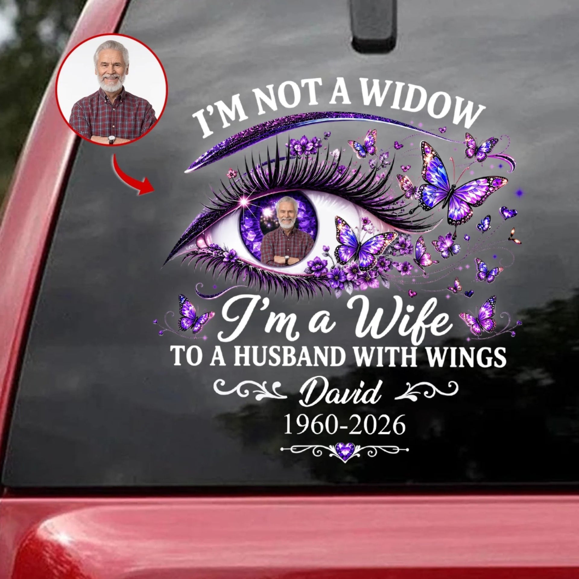 I'm A Wife To A Husband With Wings - Personalized Decal