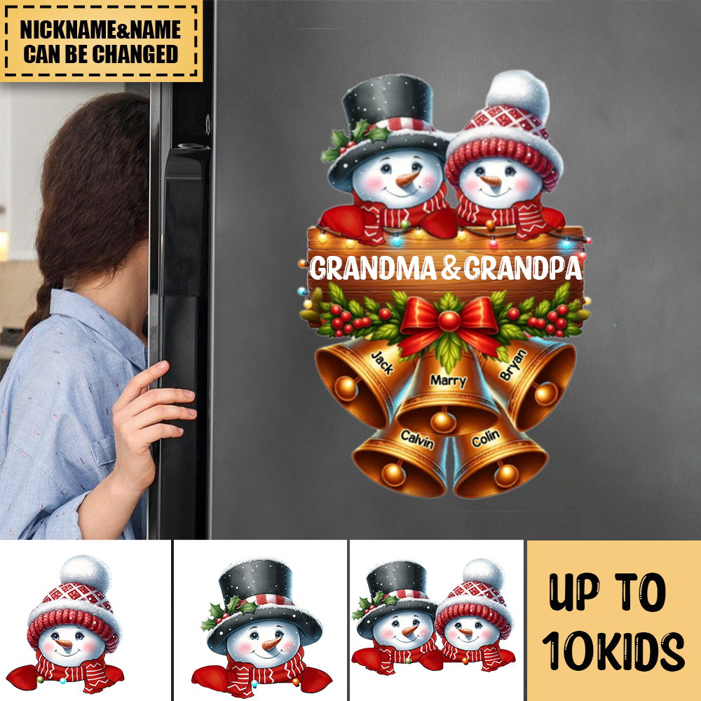 Snowman Papa Nana Family Christmas Gift Xmas Personalized Sticker