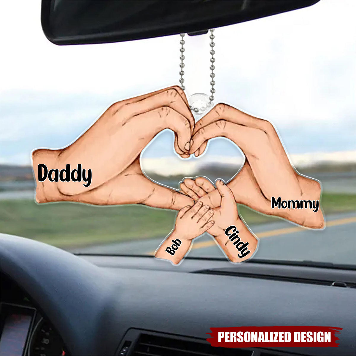 Thankful For My Blessed Family - Family Personalized Custom Car Ornament