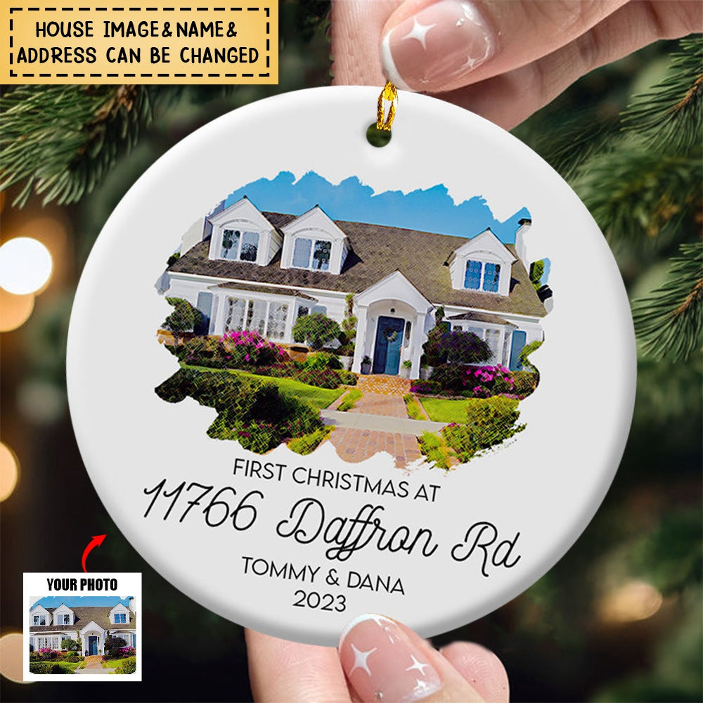 First Christmas At New House - Personalized Ornament