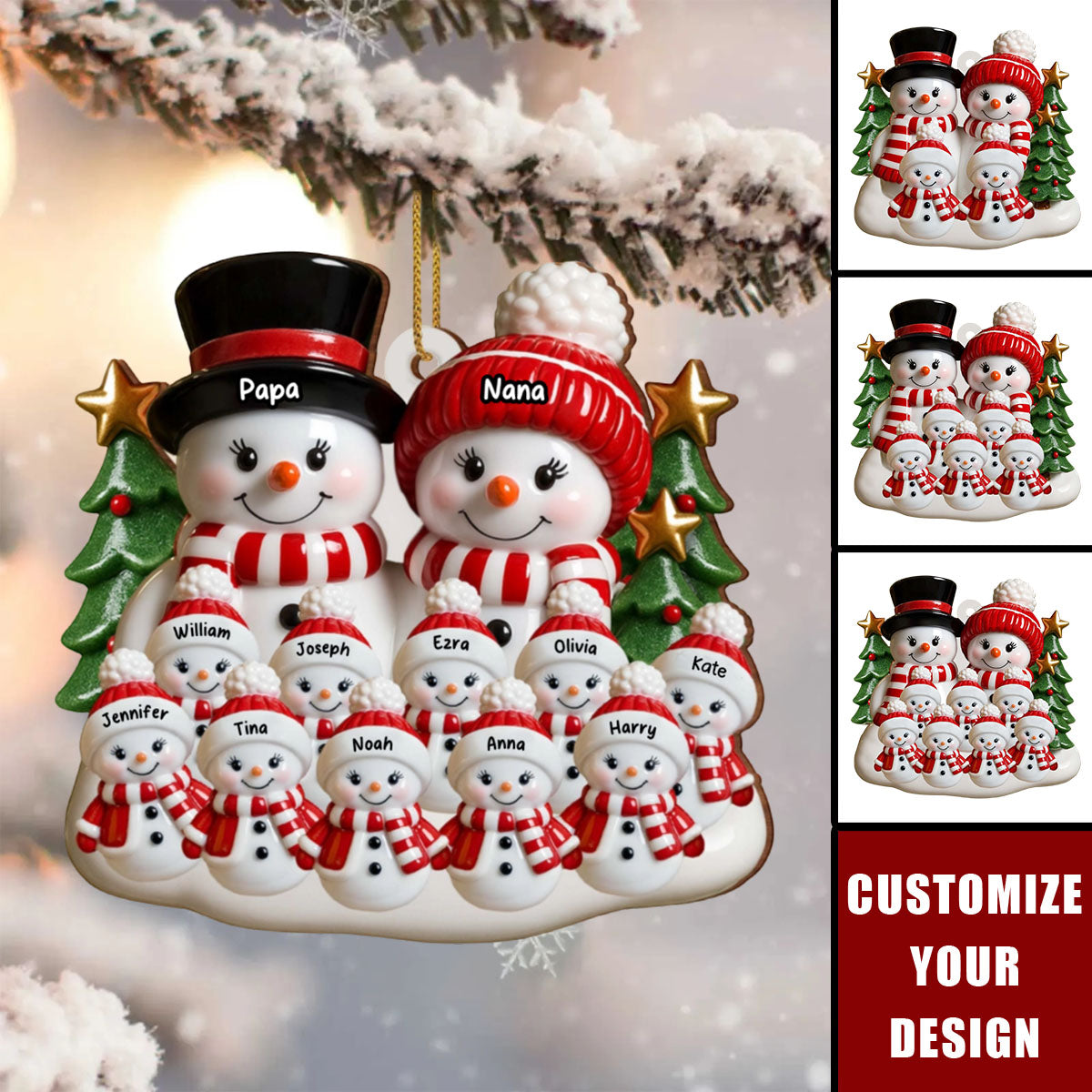 Create A Heartwarming Family Christmas, Personalized Wood Ornament