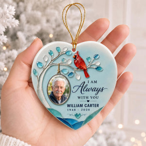 Personalized Cardinal Memorial Ornament, Custom Photo Sympathy Gift