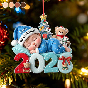 Personalized Baby's First Christmas Ornament 2026, Unique Newborn Gift For Christmas