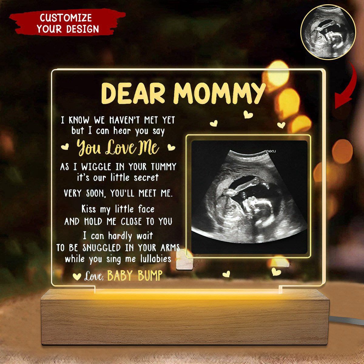 Gift For Mom You'll Meet Me - Family Personalized Custom Rectangle Shaped 3D LED Light