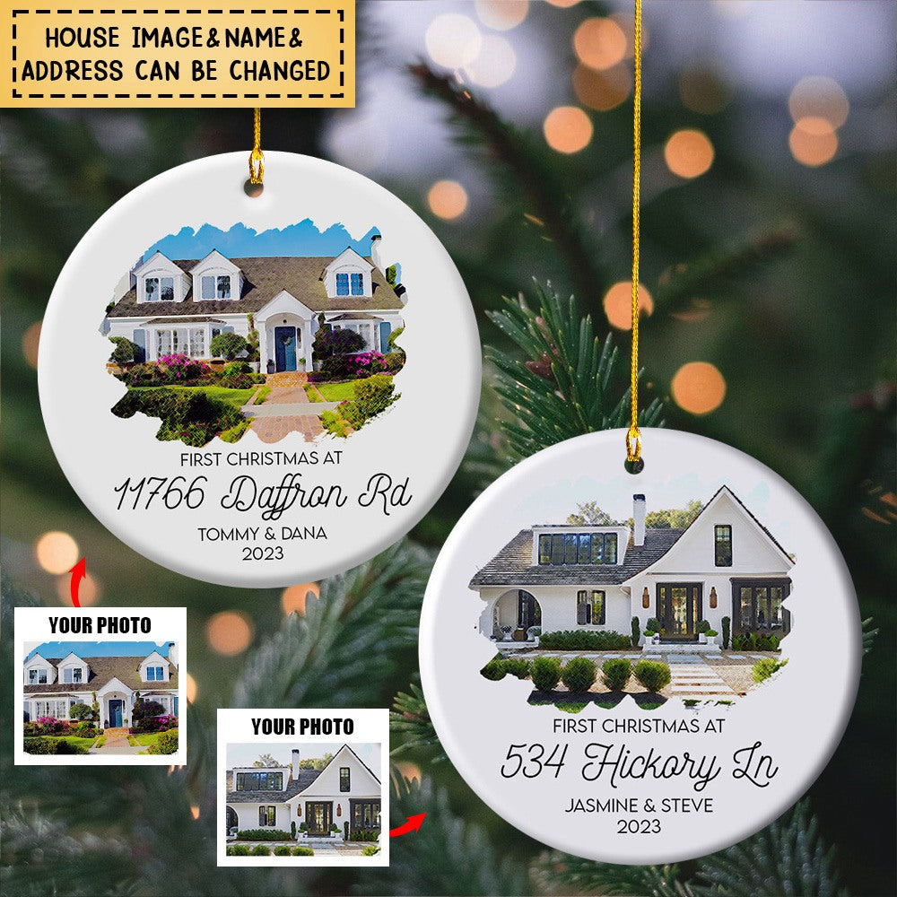 First Christmas At New House - Personalized Ornament