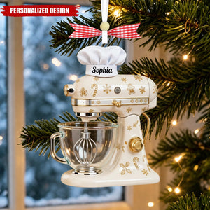 Personalized Baking Mixer Xmas Ornament, Home Baker Keepsake