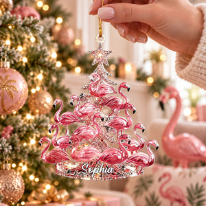 Personalized Flamingo Ornament, Flamingo Lover Gift