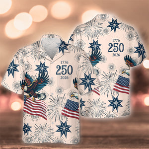 Personalized USA 250 Anniversary Eagle 1776-2026 Hawaii Shirt