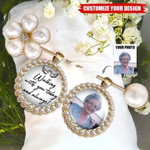 Personalized Wedding Memorial Bouquet Charm with Photo