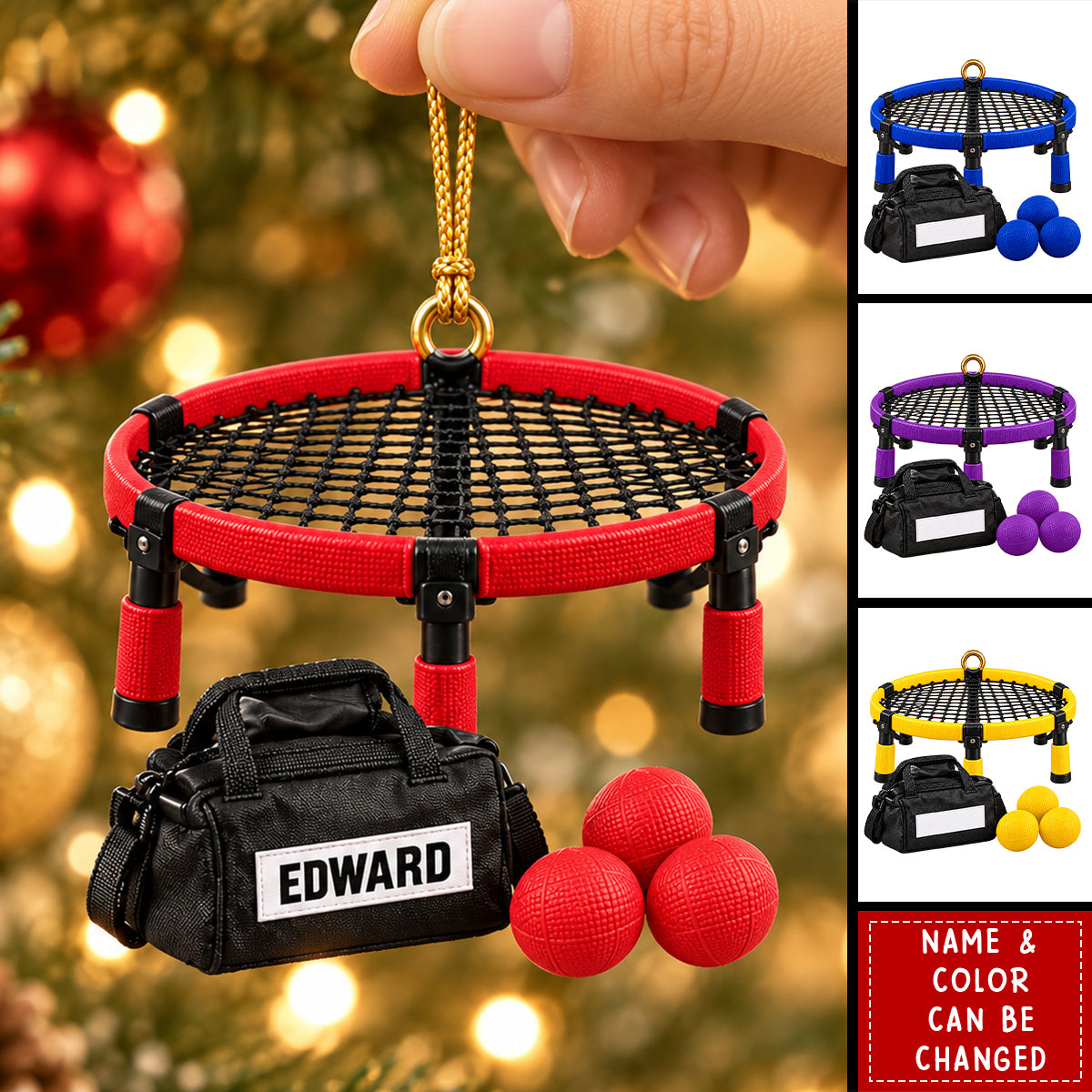 Personalized Spikeball Christmas Ornament, Spikeball Player Gift