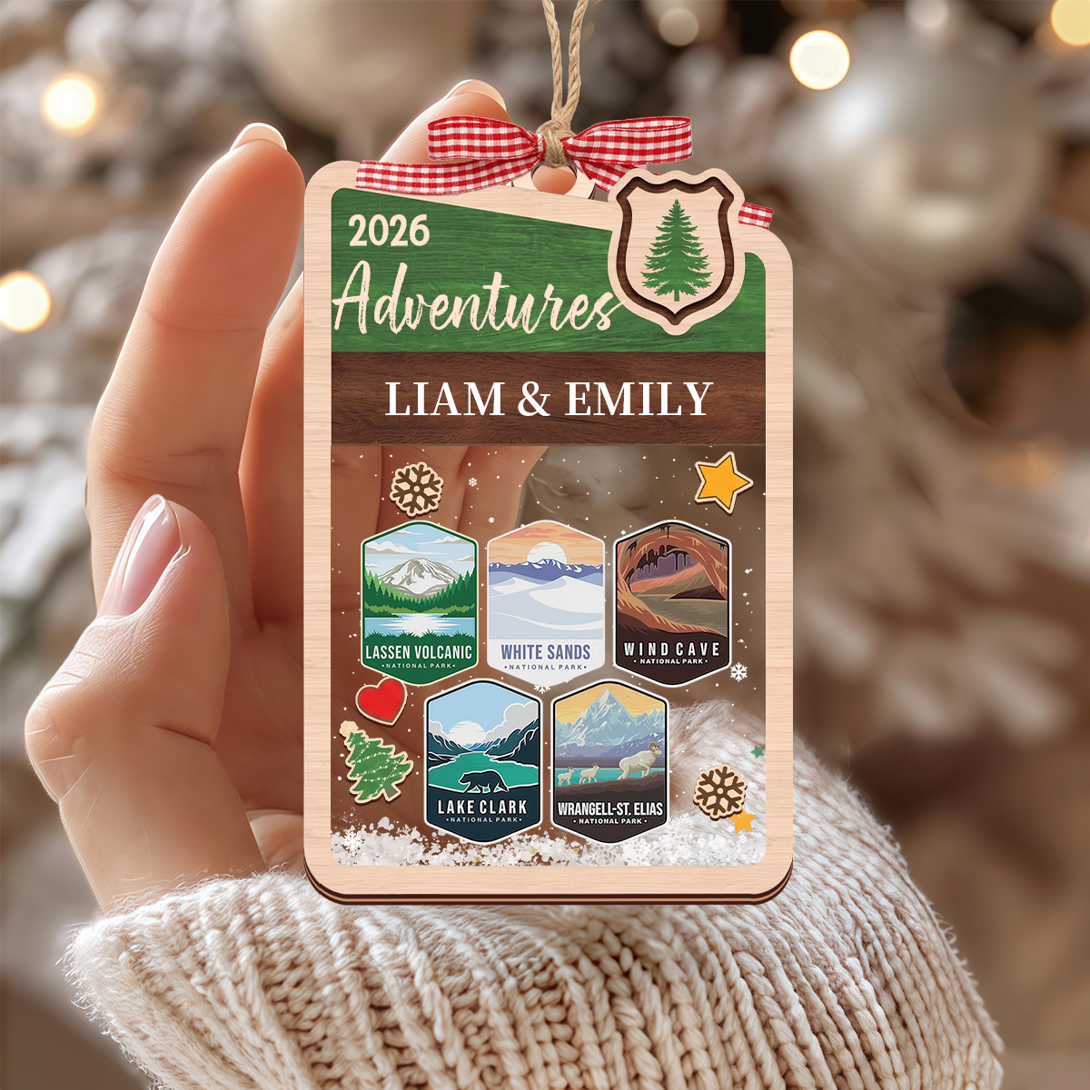 Personalized National Parks Adventure Ornament-Travelling Christmas Gift