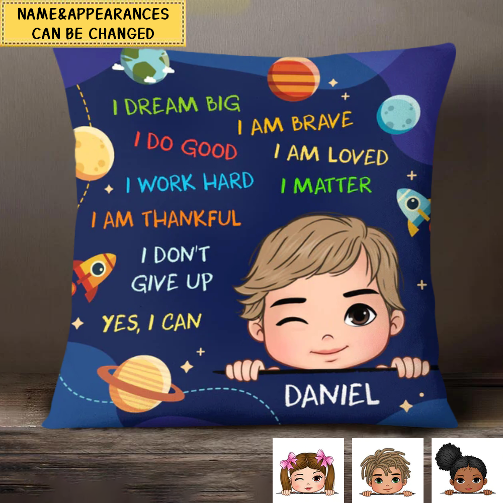 Personalized I Dream Big Grandson Pillowcase