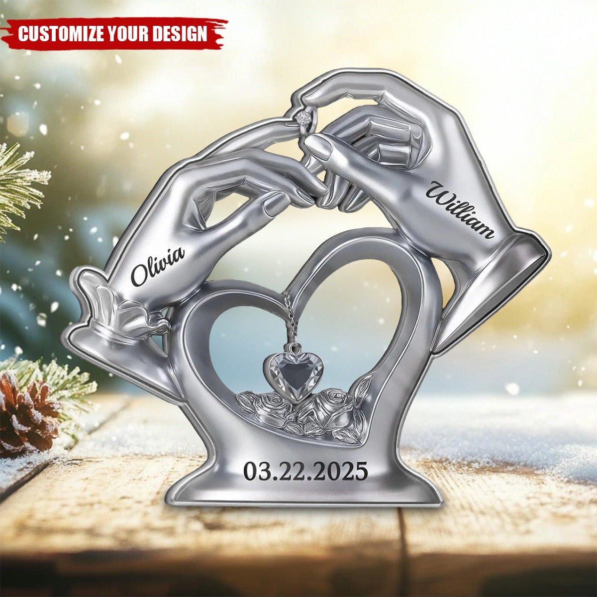 Love’s Perfect Match - Personalized Couple Acrylic Plaque