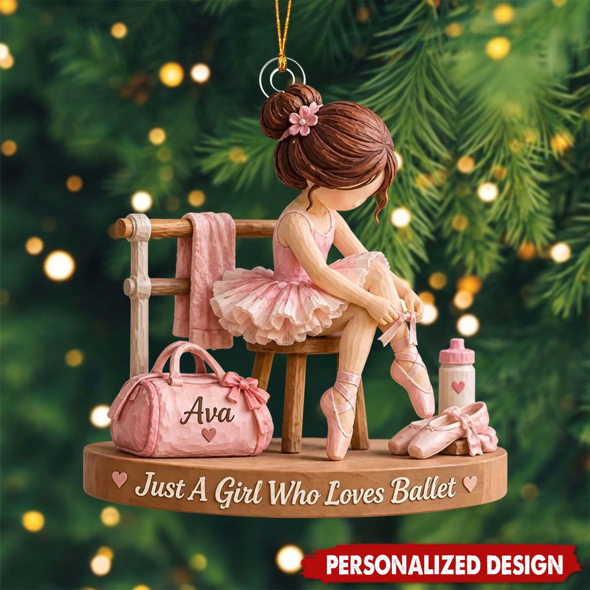 Personalized Ballet Dancer Ornament, Dance Recital Christmas Keepsake