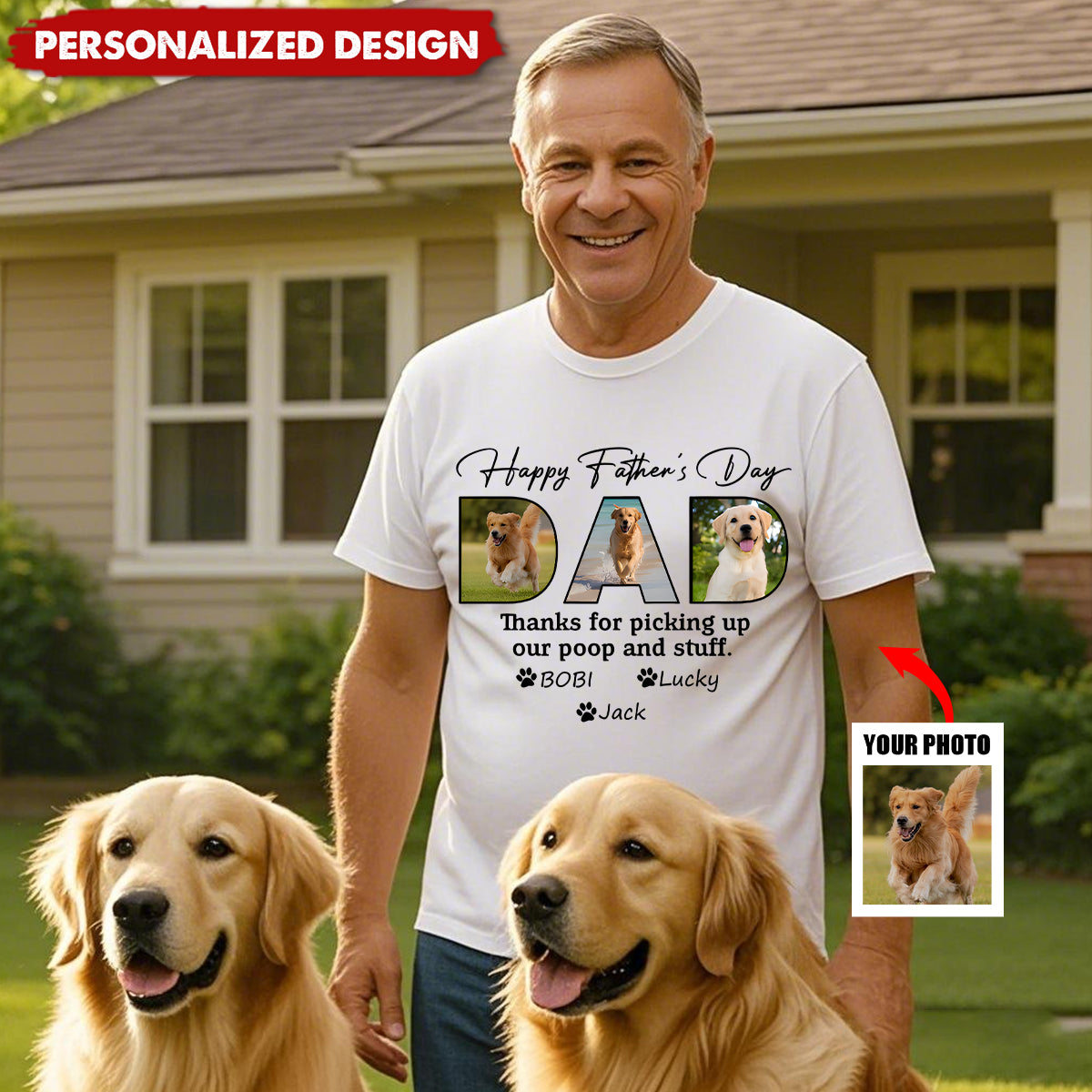 Custom Dad Shirt, Father's Day Gift For Pet Lover