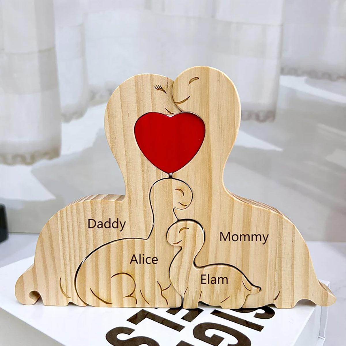 Personalized Dinosaur Wooden Jigsaw Puzzle-Father's Day Gift, Family Gift