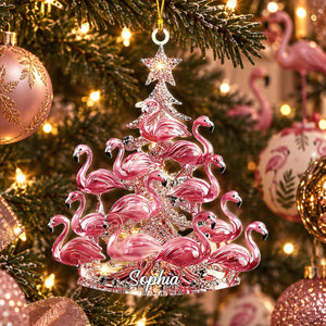 Personalized Flamingo Ornament, Flamingo Lover Gift