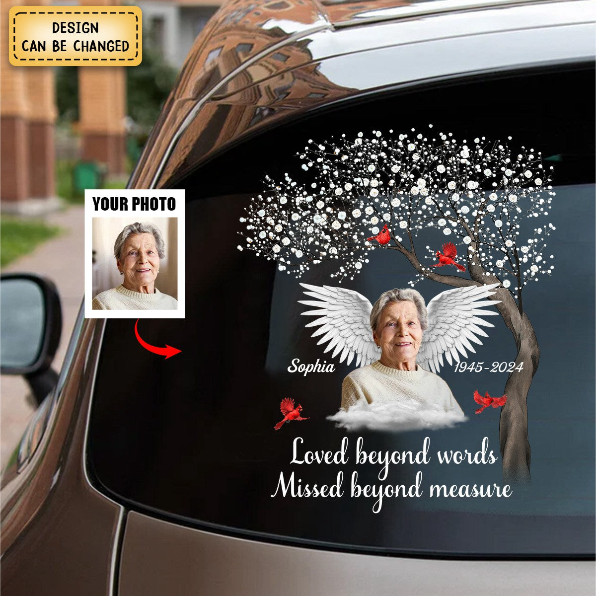 In loving Memory Upload Photo Family Loss Personalized Sticker Decal