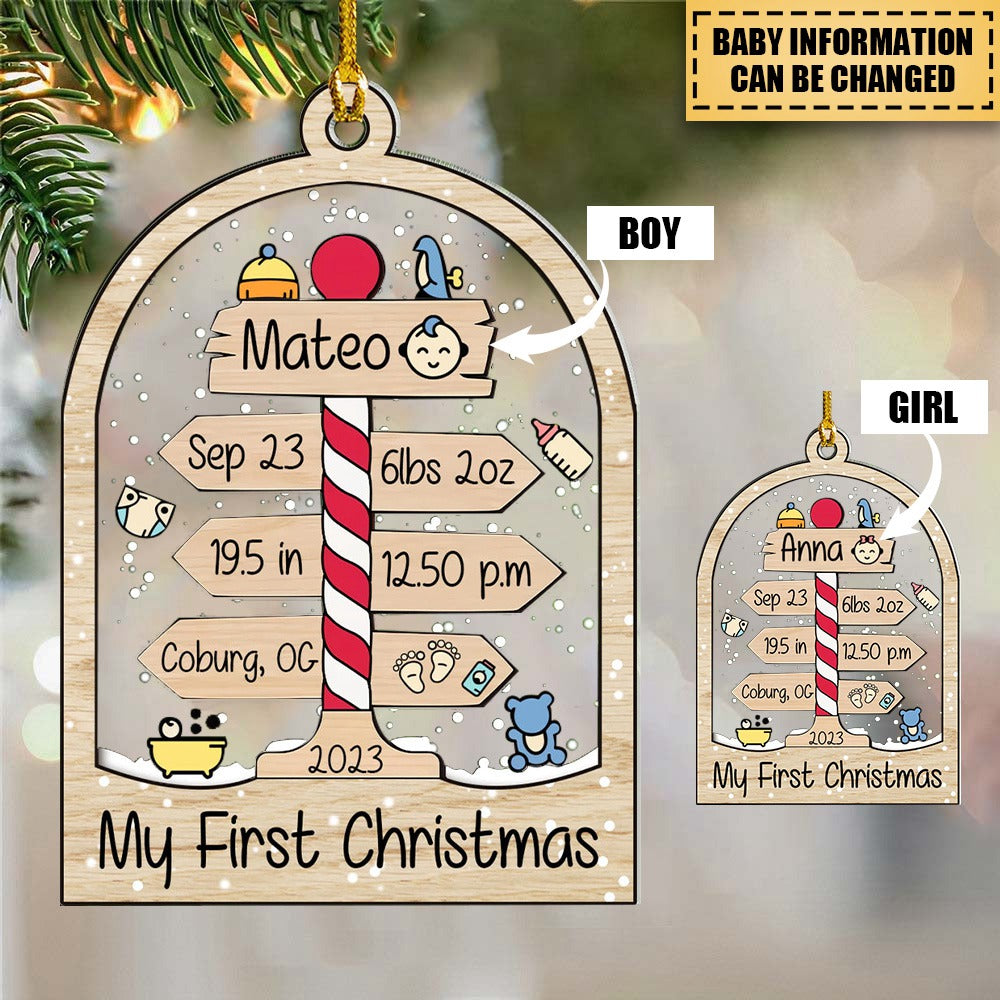 Our Baby Is Magic Of Christmas Family Holiday Christmas Personalized Ornament