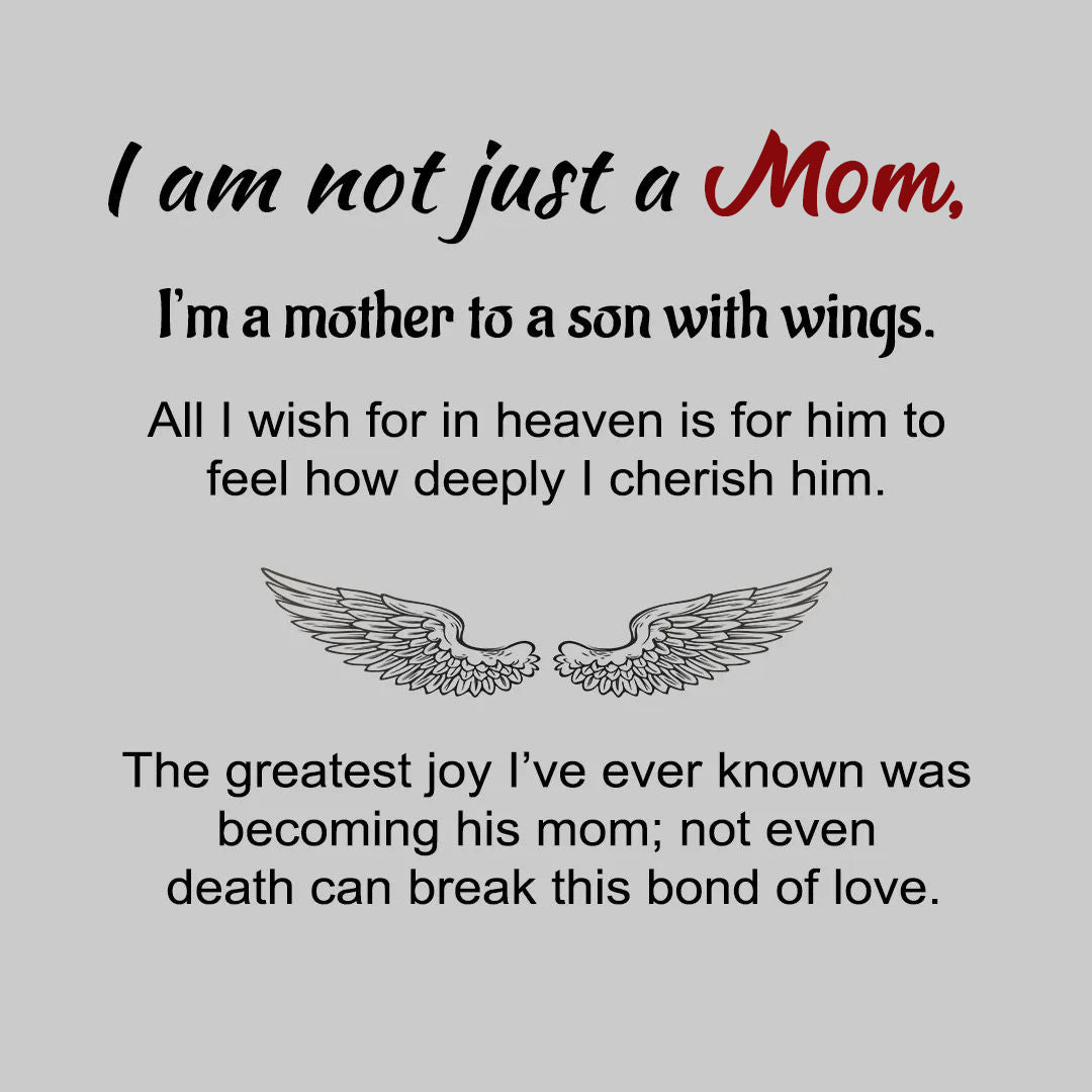 I'M A MOM TO A SON WITH WINGS-Personalized Name Memorial Bracelet