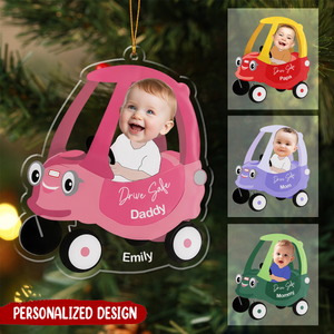 Personalized Drive Safe Baby Photo Face Car Ornament