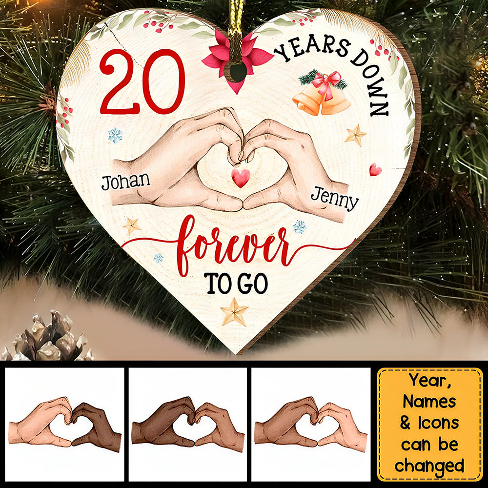 Forever To Go Couple 20th Anniversary Heart Ornament