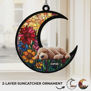 My Moon, My Memory, My Love - Memorial Personalized Window Hanging Suncatcher Ornament