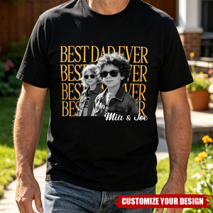 Personalized Dad Shirt With Kids Photo, Fathers Day Gift