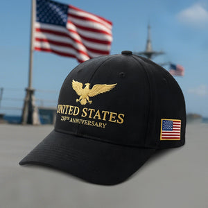 Retro USA Flag 250th Anniversary Cap, Patriotic Gift