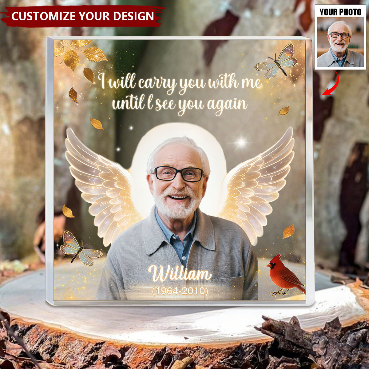 I'm Always With You -Personalized Acrylic Memorial Plaque, Sympathy Gift