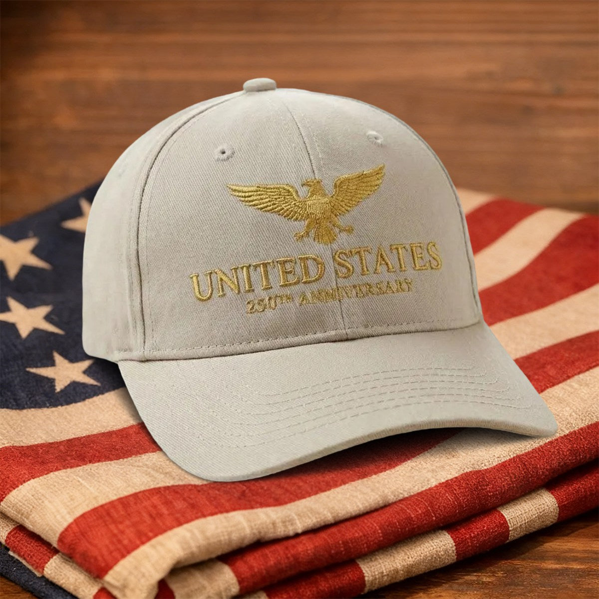 Retro USA Flag 250th Anniversary Cap, Patriotic Gift