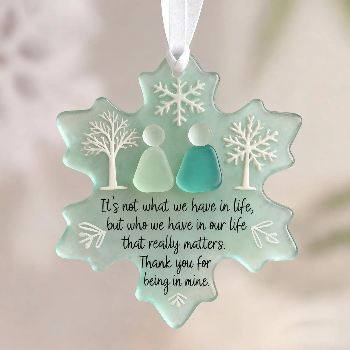 Snowflake-Shaped Ornament Thank You Keepsake