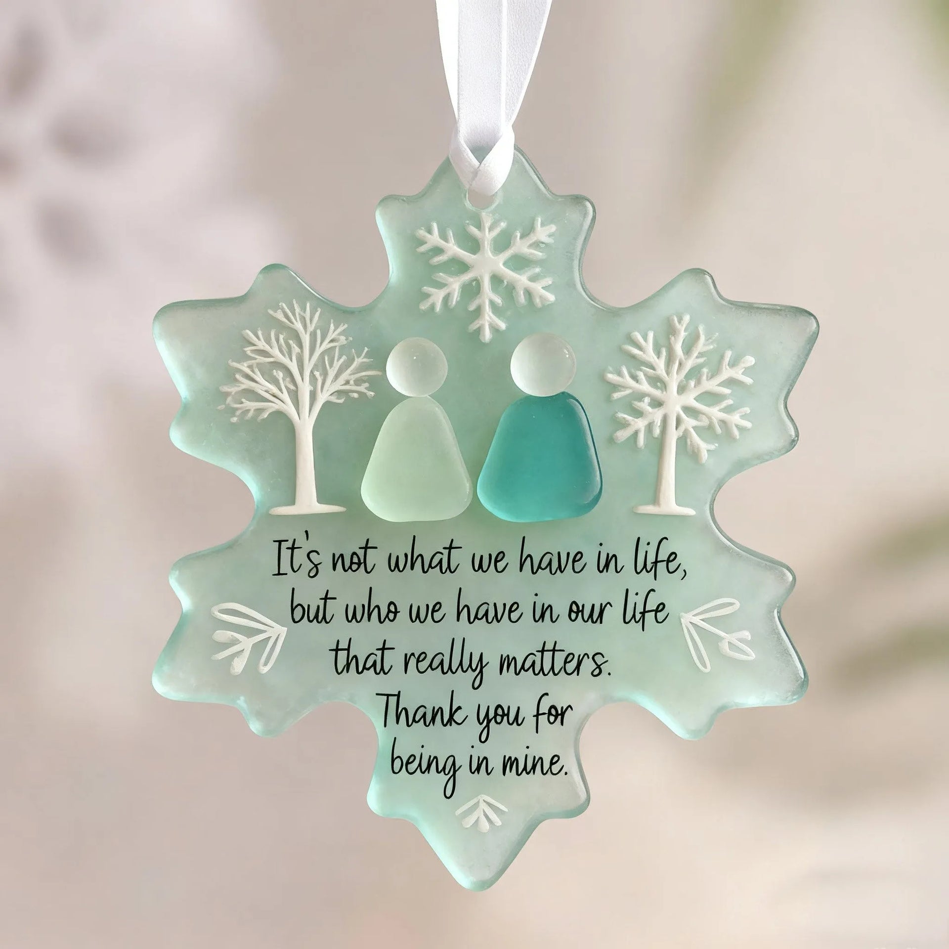Snowflake-Shaped Ornament Thank You Keepsake