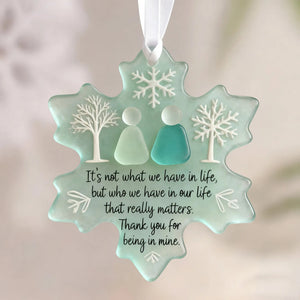 Snowflake-Shaped Ornament Thank You Keepsake