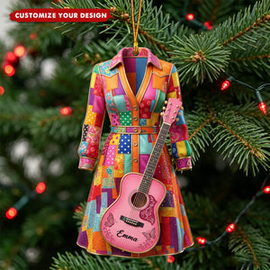 Personalized Coat of Many Colors Acrylic Ornament