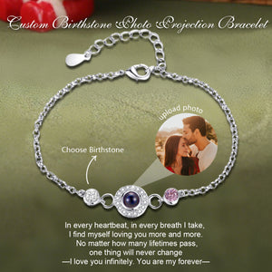 Custom Photo Projection Bracelet, Gift For Family & Friend