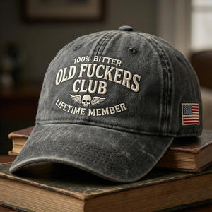 Old Bikers Club - Funny Biker Hat, Vintage Dad Cap