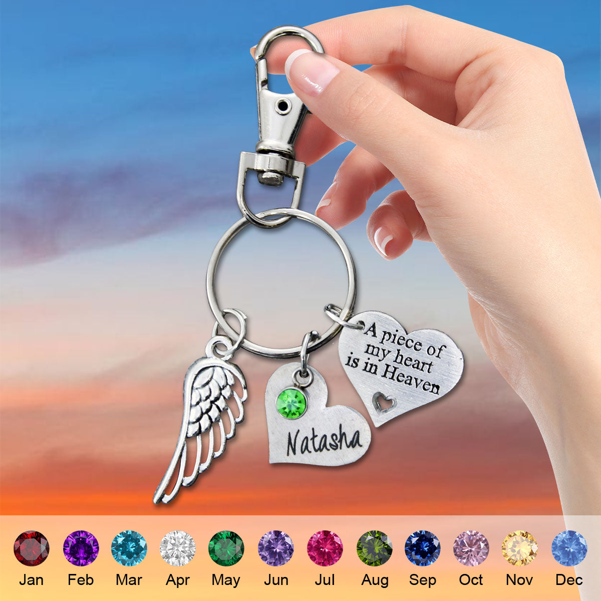 Forever In My Heart - Custom Memorial Keychain