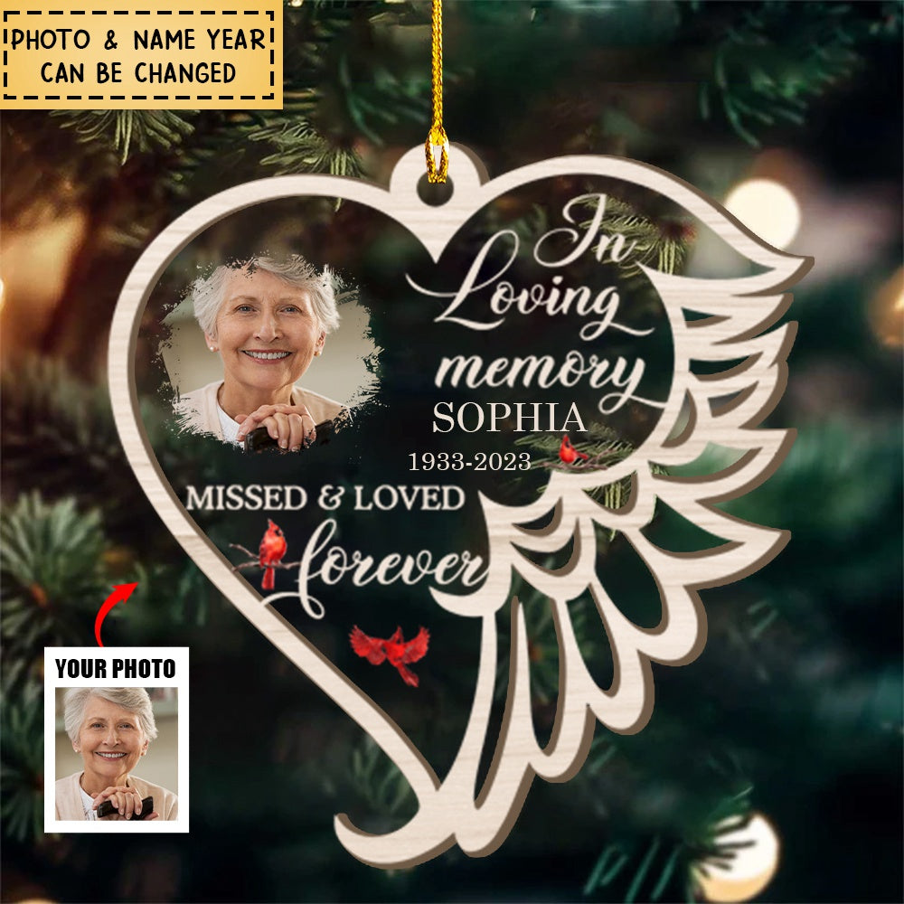 Missed And Loved Forever - Personalized Wooden Ornament
