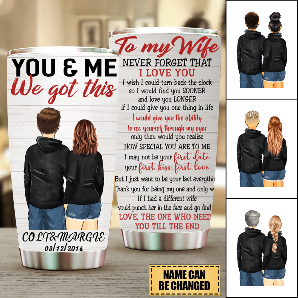 Thank You For Being My Wife - Personalized Tumbler Cup - Gift For Couple