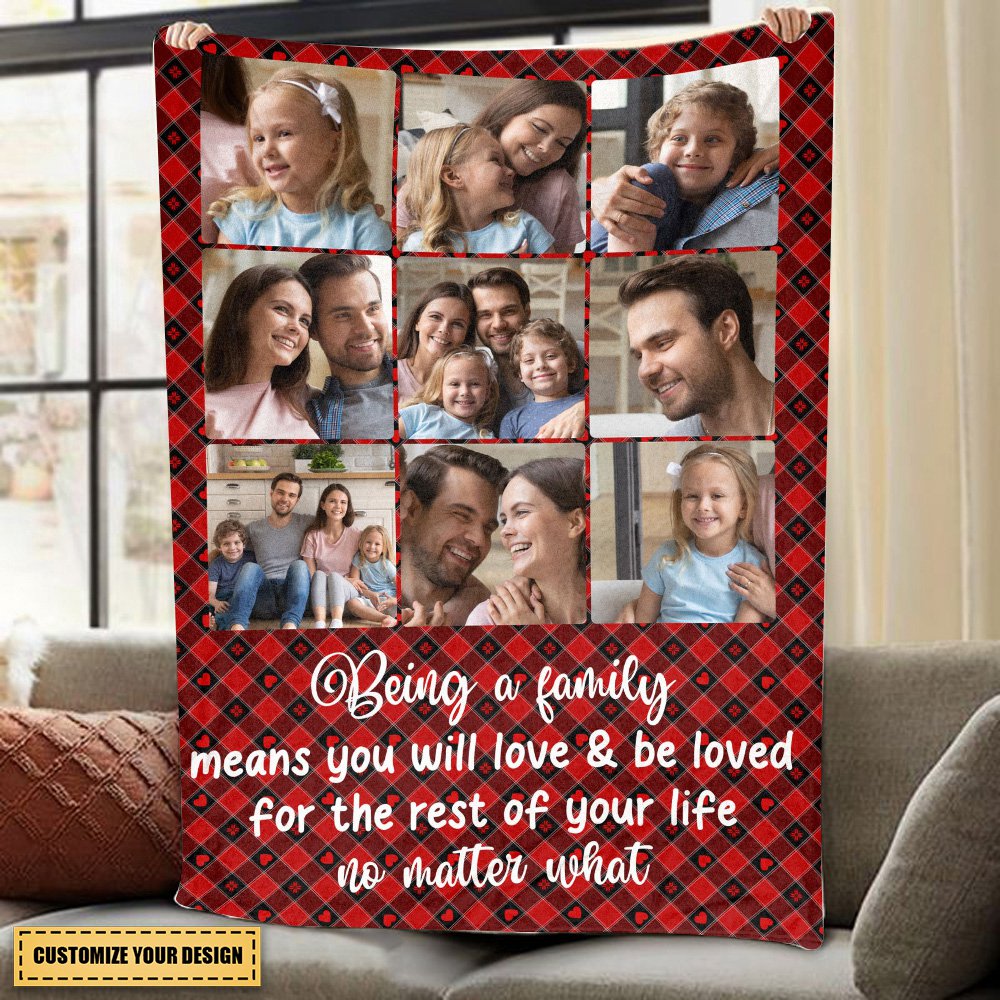 Love And Be Loved - Personalized Photo Blanket