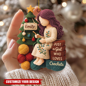 Personalized Crochet Lover Christmas Tree Ornament