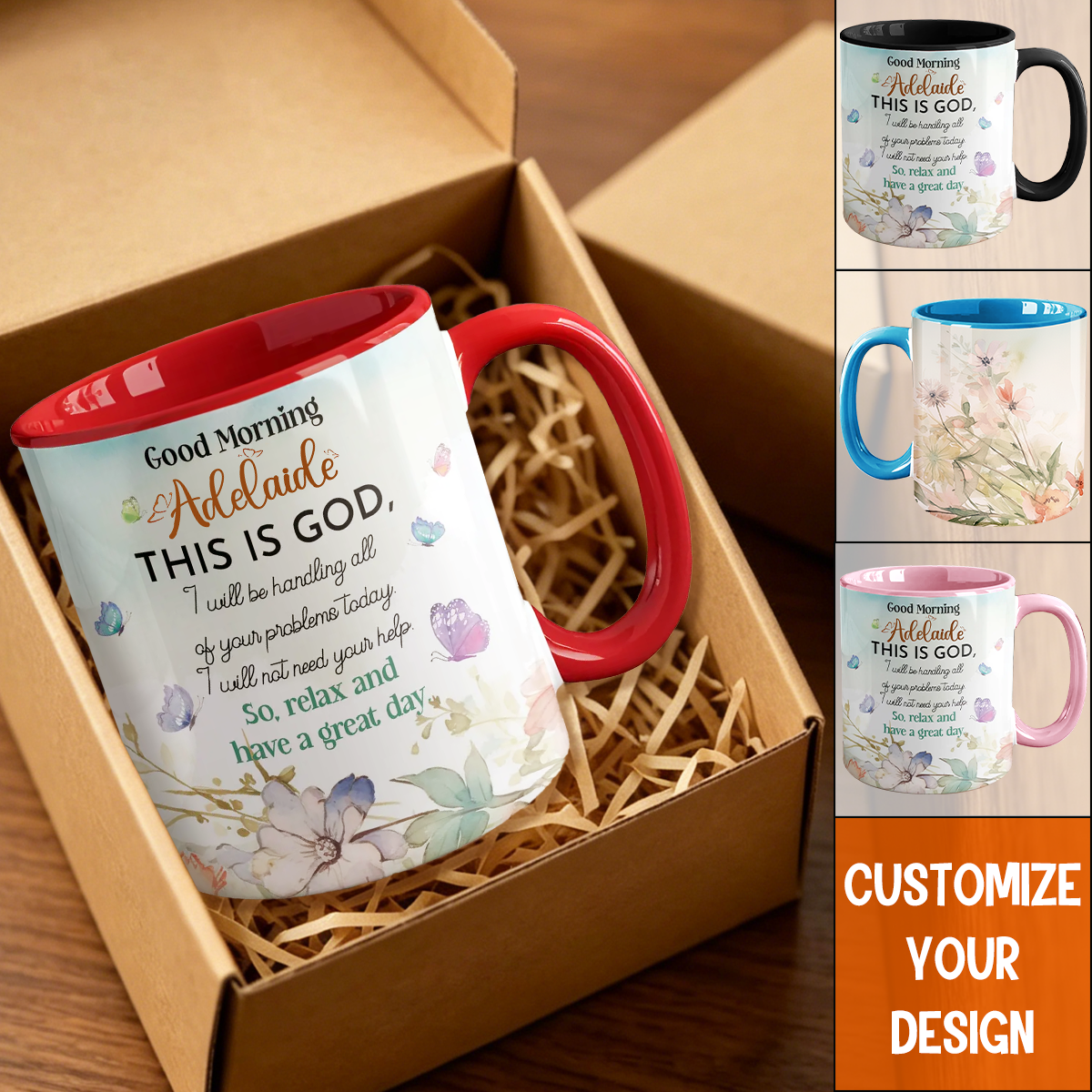 Good Morning This Is God - Personalized Christian Coffee Mug Bible Study Gift