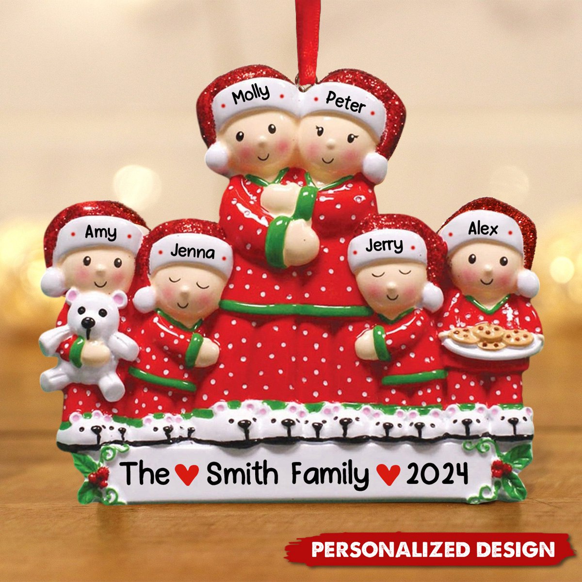Personalized Christmas Warm Hug Family Christmas Ornament