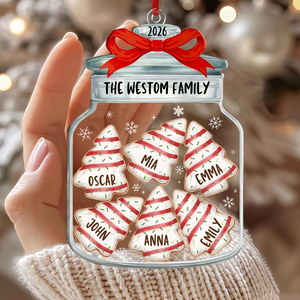 Personalized Family Name Christmas Ornaments, Holiday Keepsake