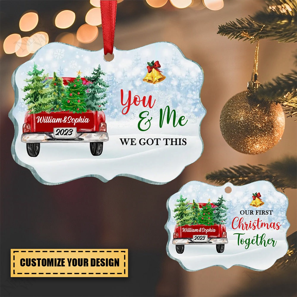 Couple - Our First Christmas Together - Personalized Ornament