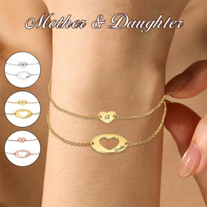 Personalized Mother Daughter Matching Bracelet Set